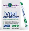Vital Planet - Vital Gut Renew Powder Supplement for Leaky Gut Repair with L-Glutamine, Marshmallow and Ginger Root, DGL Licorice Root and Organic Aloe Vera, L Glutamine 6000mg, 20 Single Serv Packs