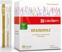 Ελβετία BRAINOMAX 20 Sticks σκόνη, συμπλήρωμα Booster εγκεφάλου, Cherry-Vanilla Γεύση με Citicoline, N-Acetyl-L-Καρνιτίνη, Nootropic Συμπληρώματα εγκεφάλου για τη μνήμη και εστίαση, Γνωστική υποστήριξη