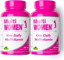 ALFA VITAMINS Multi Women Vitamins Dietary Supplement with Essential Vitamins & Minerals for Women - Αμινοξέα + Αντιοξειδωτικά - 100 Tablets (2 Pack)