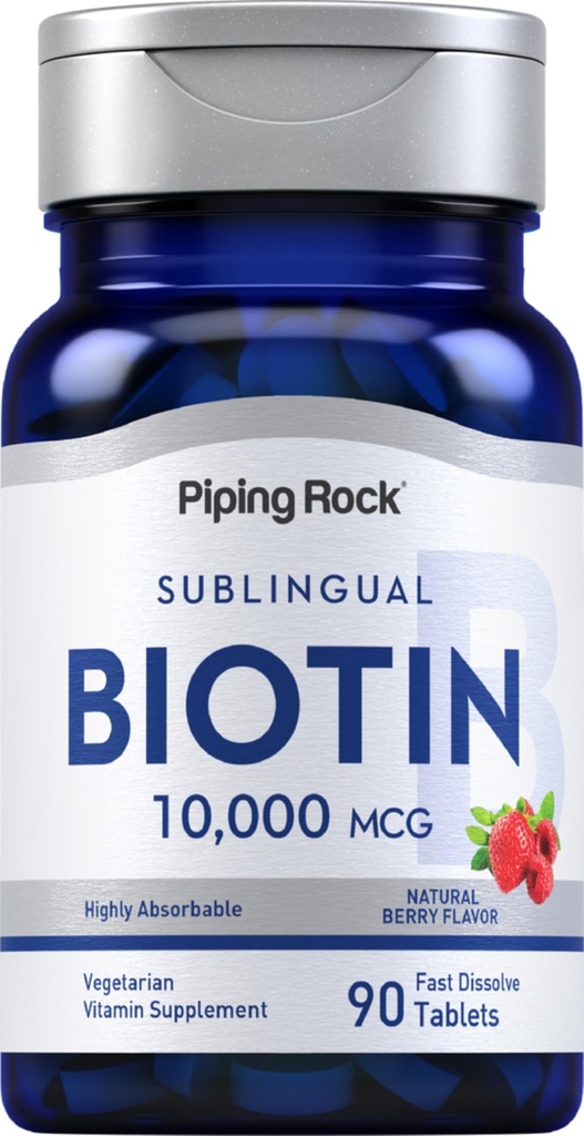 Piping Rock Biotin 10000mcg Ταμπλέτες ταχείας διάλυσης 