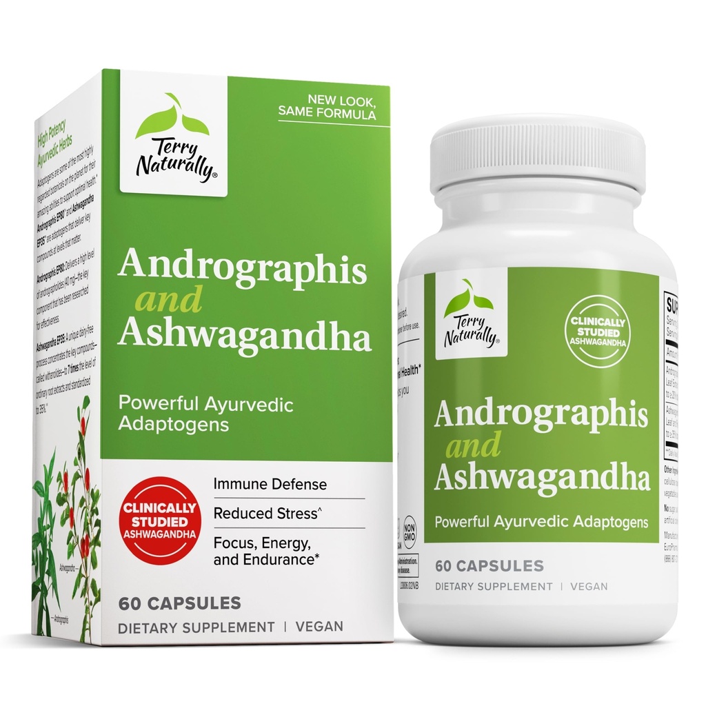 Terry Φυσικά Ανδρογραφία και Ashwagandha - συμπλήρωμα υποστήριξης ανοσοποιητικού συστήματος - Υποστήριξη Ενέργεια & Υγιεινή αντίδραση στρες - Συμπλήρωμα υποστήριξης ενέργειας - 60 κάψουλες (60 εξυπηρετούν)