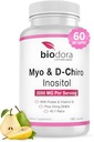 Myo& D-Chiro συμπλήρωμα Ινοσιτόλης, με Folate και βιταμίνη D, 40 έως 1 αναλογία, περιλαμβάνει DHEA, βοηθά στην ισορροπία ορμονών, λειτουργία των ωοθηκών, 2050mg ανά υπηρεσία, 120 κάψουλες