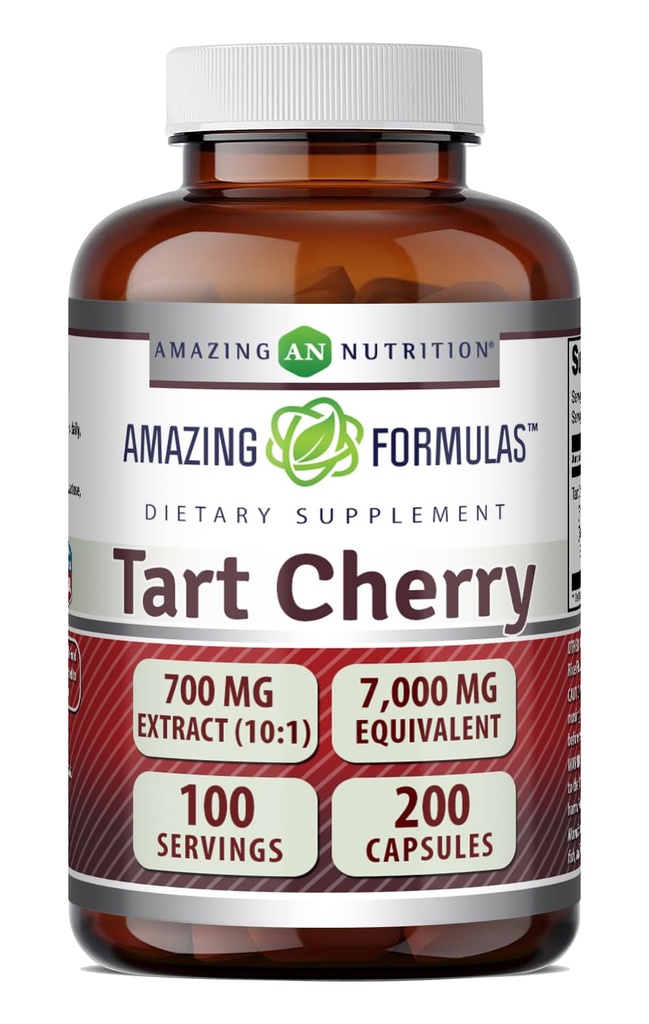 Amazing Formulas Tart Cherry Extract 700 Mg Extract (10:1) Per Serving Capsules Supplement 