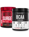 Jacked Factory Nitrosurge Shred Θερμογόνος προ-εξάσκηση σε πορτοκαλί ανανά & BCAA σε Punch Φρούτων για την ανασύνθεση του σώματος, οικοδόμηση μυών και ανάκτηση