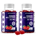 Vitamatic Sugar Free Melatonin 30mg per Gummy - 60 Servings - 60 Χορτοφαγικά Gummies - Μη-Habit Forming Συμπλήρωμα (60 Count (Pack of 2))