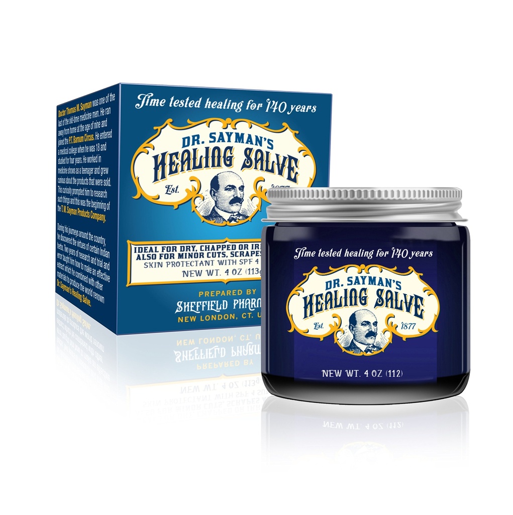 Δρ Sayman's Healing Salve – The Original Skin Care Aintment and Protectant/Great for Itsy, Dry and Sensitive Skin/Treats Cracked Feet, Rough Heels and Chapped Lips (4oz.)