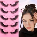 Fox Eye Wispy Βλεφαρίδες 20mm Long Cat-Eye Lashes Angel Wing Βλεφαρίδες Faux Mink Ψευδείς Βλεφαρίδες Φυσικό βλέμμα 5 Ζεύγος