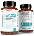 Υαλουρονικό οξύ Συμπληρώματα 250mg με 200mg Βιταμίνης C, 1000mg L- Proline & Αντιγηραντικά Οφέλη, Καψάκια Υαλουρονικό οξύ για Νεανικό Δέρμα, αρθρώσεις & Συνδετική Υγεία Ιστού - 120 Κάψουλες
