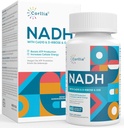 NADH + CoQ10 + D-Ribose συμπλήρωμα, ενίσχυση NAD+ Συμπλήρωμα Ενέργειας, Κόπωση, 60 Καψάκια