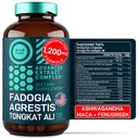 Fadogia Agrestis and Tongkat Ali Supplement - 600mg Fadogia Agrestis for Men, 500mg Longjack Tongkat Ali, Ashwagandha Maca Fenugreek Complex - Μυϊκή Δύναμη, Ενέργεια, Υποστήριξη Mood - 120 κάψουλες