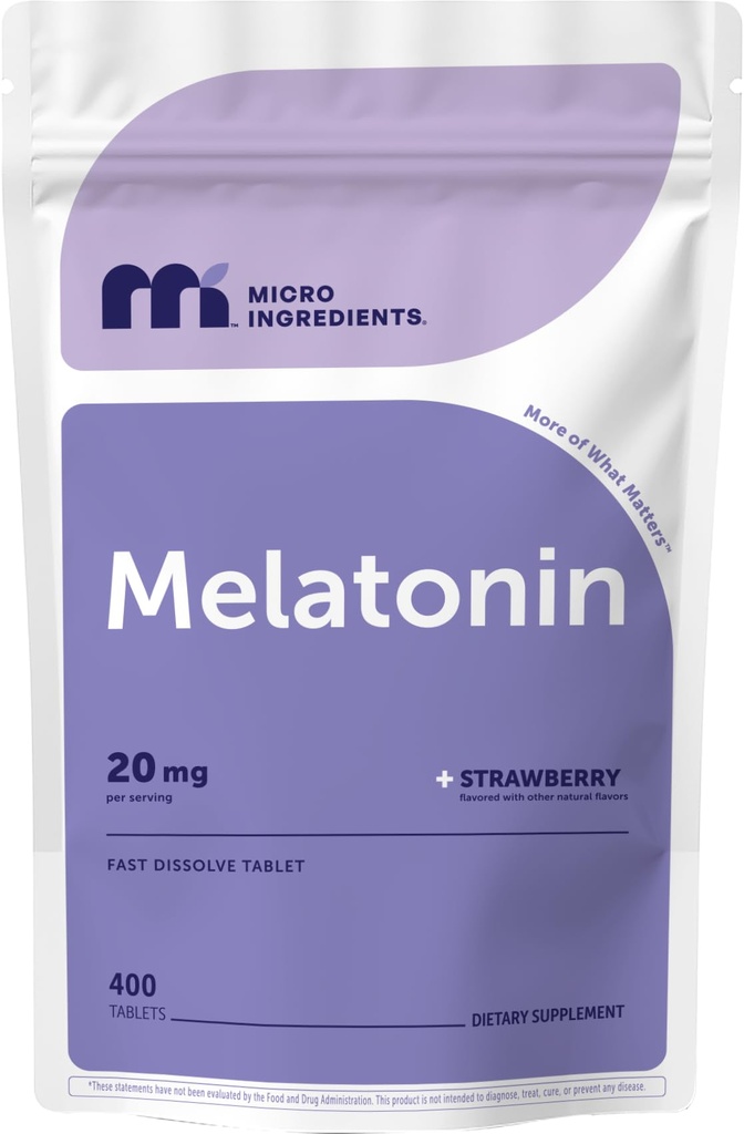 Micro Συστατικά Μελατονίνη 20mg, 400 δισκία 