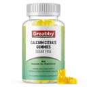 Citrate Gummies Ασβέστιο 1200 mg για γυναίκες & παιδιά, συμπλήρωμα ασβεστίου χωρίς ζάχαρη με βιταμίνη D3, K2, μαγνήσιο, ψευδάργυρος, υποστήριξη οστών για ενήλικες & ηλικιωμένους, φυσική γεύση ανανά, 60 Gummies