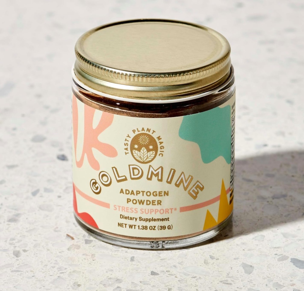 Goldmine Adaptogens Adaptogen Stress Support Powder Jar (1.38 Oz, 39 Grams),Aswagandha