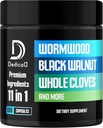 11in1 Κάψουλες Wormwood - 180 κάψουλες που προέρχονται από Μαύρο Καρύδι, γαρύφαλλα, Ginger, Turmeric, Apple, Berberine HCl & More - Υποστήριξη ανοσοποιητικού συστήματος για 3 μήνες