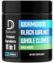 DEDICAD 11in1 Wormwood Capsules - 180 Capsules Extracted from Black Walnut, Cloves, Ginger, Turmeric, Apple, Berberine HCl & More - Support Immune System for 3 Months