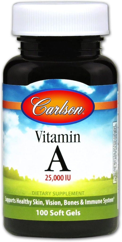 Carlson Laboratories - Βιταμίνη Α, 25,000 IU, 100 softgels