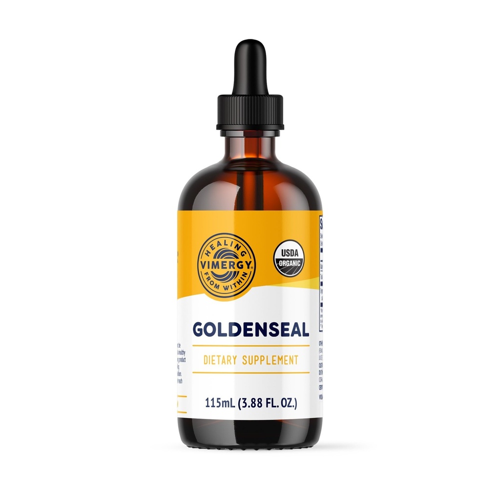 Vimergy Goldenseal Tibcture Herbal Supplement – (57 Servings) 10:1 Extract Ισοδύναμο των 2000mg Herbal Ισοδύναμο– USDA Organic, Vegan, Αλκοόλ-ελεύθερο Golden Seal Βότανο σταγόνες Μεγάλη για τσάι (115 mL)