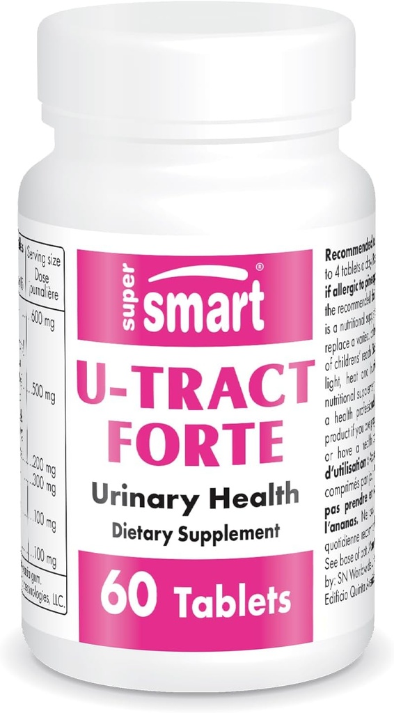 Supersmart U-Tract Forte (Advanced Formula) - με D- Mannose, CranMax Cranberry Concentrate, Dandelion Root - φυτικό συμπλήρωμα 