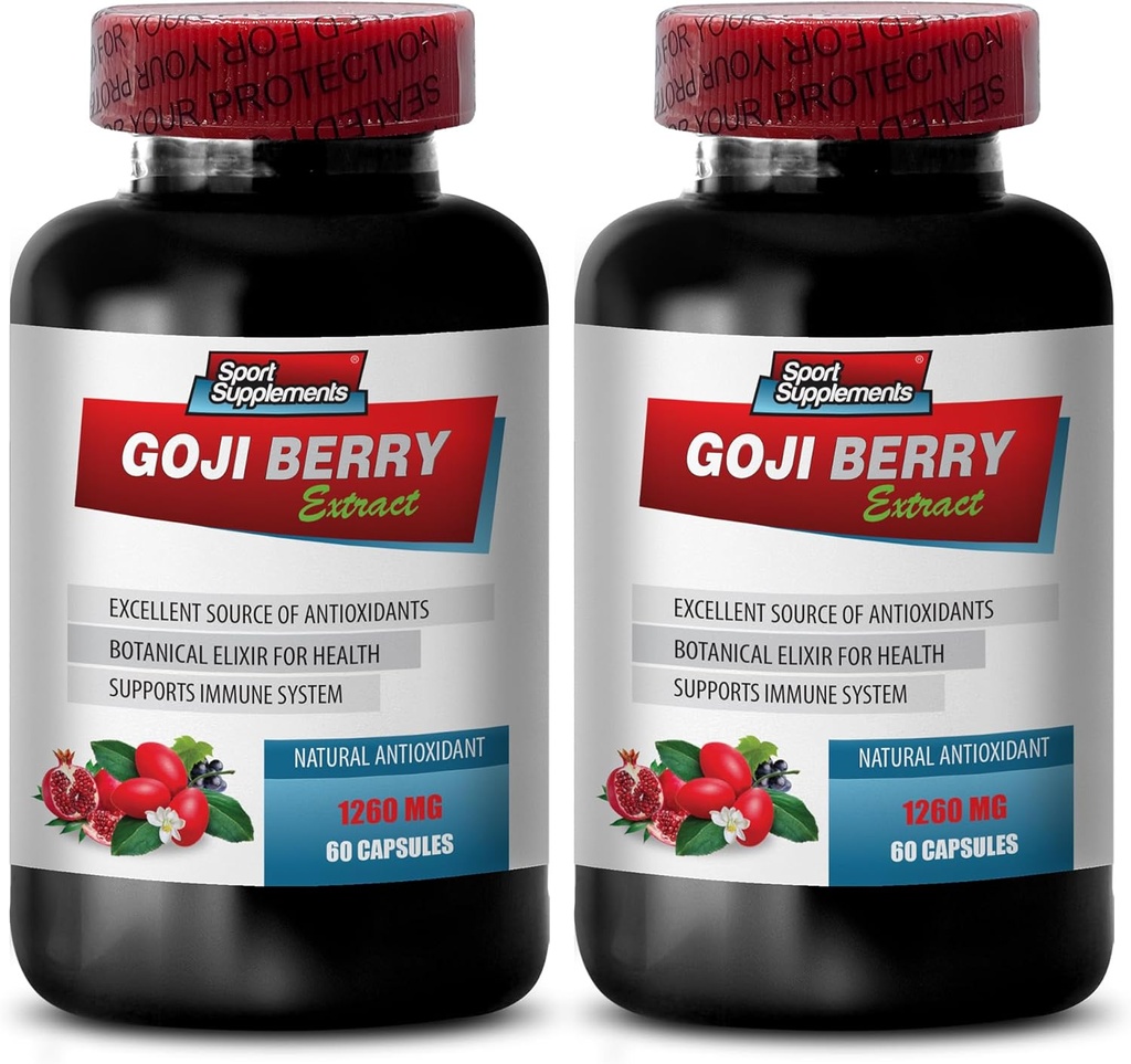 Immune Defense - Goji Berry Extract Complex - Χάπια Φυσικής Ζωτικότητας, Ισχυρό Αντιοξειδωτικό, Εκχύλισμα Ρόδι, Σώμα Detox Complex, Ολιστική Wellness Υποστήριξη, Φυσική Ενέργεια Boost, 2 Bot 120 Caps