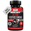 Kaya Naturals UltraTest- Ανδρικό T Booster με Tongkat Ali, Horny Goat Weed, Tribulus - Φυσικό συμπλήρωμα προπόνησης για την ενέργεια, Stamina, και δύναμη Booster - 180 κόμης