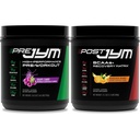 Pre JYM Grape Candy Pre Workout Powder and Post JYM Active Matrix Συμπληρώματα Post-Workout Bundle, 30 Υπηρεσίες Καθένα