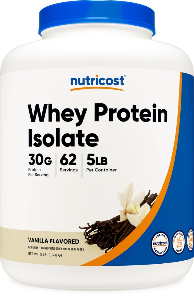 Nutricost Απομονώστε πρωτεΐνη Whey σκόνη, βανίλια, 5 κιλά