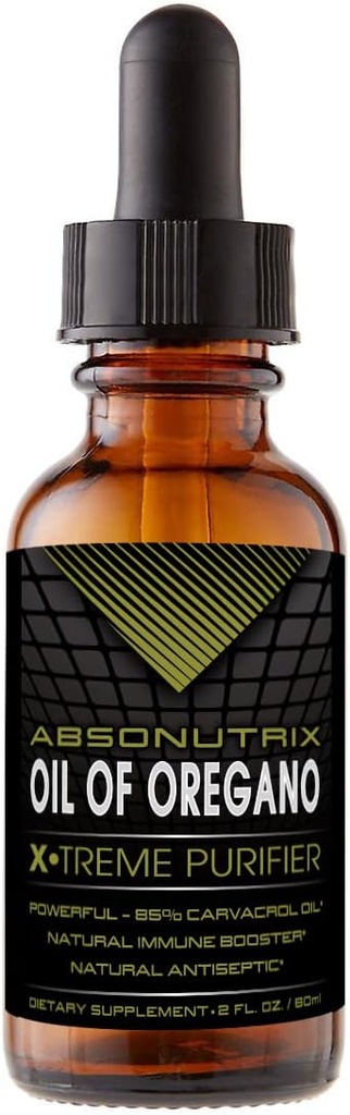 Absonutrix Oil of Oregano 43 mg, 540 Servings, 2 Oz μπουκάλι, υψηλή βιοδιαθεσιμότητα, 85% Carvacrol Oil, Γρήγορη απορρόφηση, ισχυρά συστατικά, σκληρή-ελεύθερο, τρίτο μέρος δοκιμαστεί, μη-GMO, Κατασκευασμένο στις ΗΠΑ