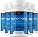 VIVE MD Neuro Thrive Brain Supplement - Επίσημη Formula - Neuro Thrive PQQ, Neuro Thrive για επιπλέον δύναμη με εκχύλισμα Ginkgo Biloba, εκχύλισμα Siberian Ginseng (5 Pack)