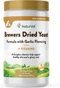 NaturVet Brewers Αποξηραμένη Φόρμουλα Μαγιάς με Σκόρδο Γεύση Συν Βιταμίνες για Σκύλους και Γάτες, Σκόνη, Κατασκευασμένη στις ΗΠΑ με Παγκόσμια Πηγή Συστατικά 1 λίρα