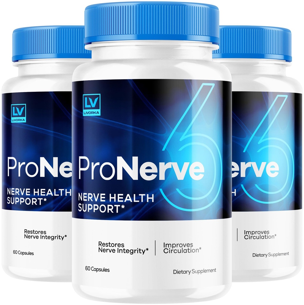 Pronerve 6, Nerve Health Advanced Formula Supplement Support Pills - 180 Capsules (3 Month Supply) - Pack of 3