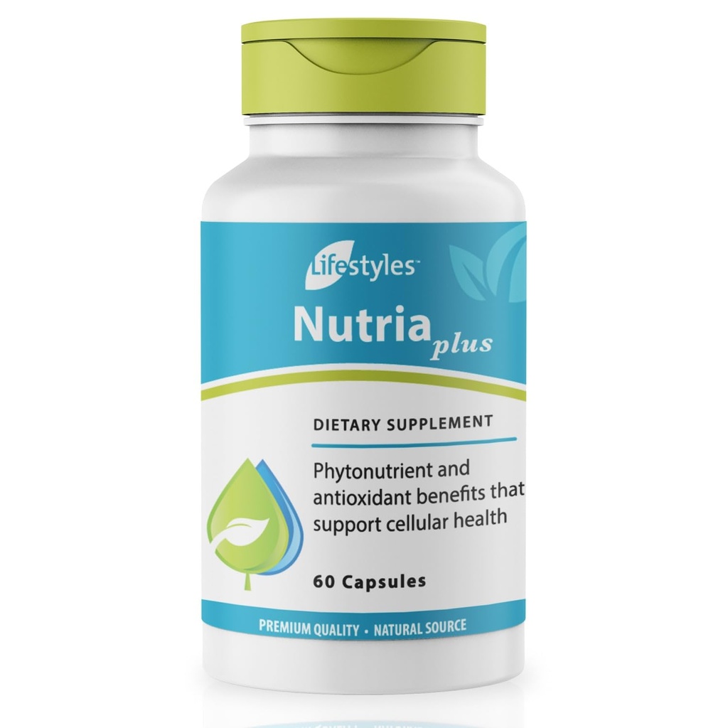 Lifestyles NutriaPlus Antioxidant Supplement - Φυτική Ανοσοποιητική Υποστήριξη & Πολυβιταμίνη με Σελήνιο, Βιταμίνη C, Πράσινο Τσάι, Σκόρδο, και More – Κατασκευασμένο στον Καναδά – 60 Κάψουλες (60 κάψουλες)