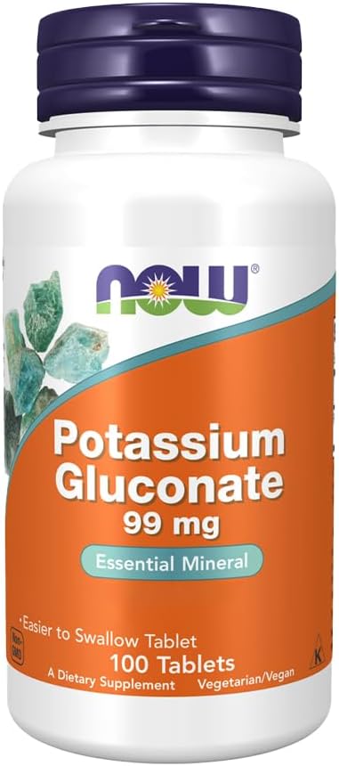 Τώρα τρόφιμα Γλυκονικό κάλιο, 100 CT