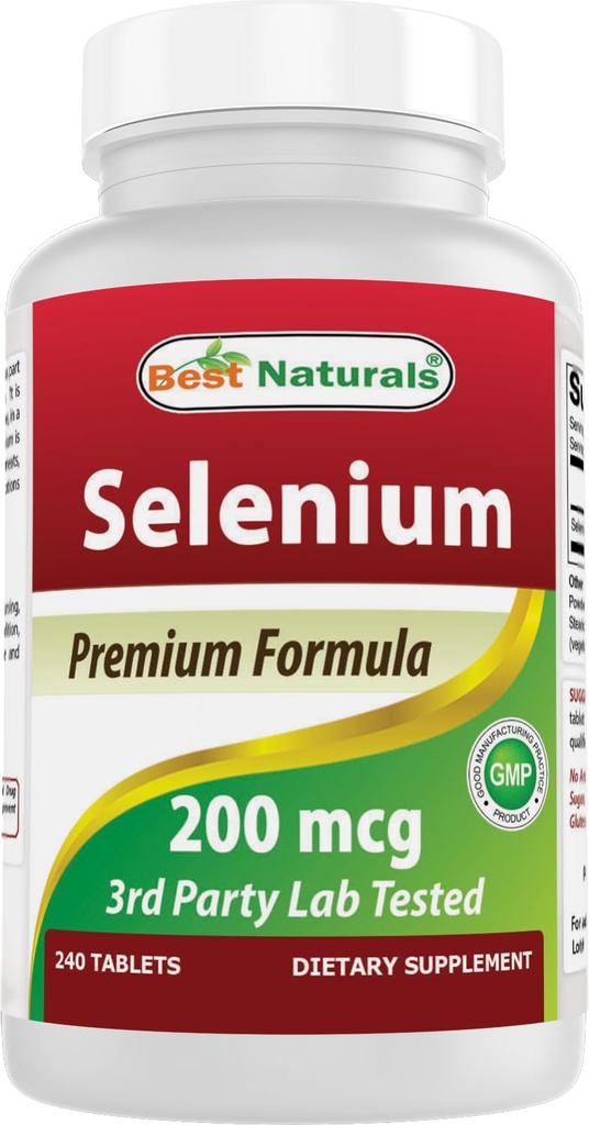 Best Naturals Σελήνιο 200 mcg συμπλήρωμα, 240 κόμης
