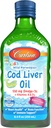 Carlson - Kid's Cod Liver Oil, 550 mg Omega-3s, Βιταμίνες A & D3, Άγρια Νορβηγικά, Bubble Gum, 250 mL