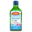 Carlson - Kid's Cod Liver Oil, 550 mg Omega-3s, Βιταμίνες A & D3, Άγρια Νορβηγικά, Bubble Gum, 250 mL