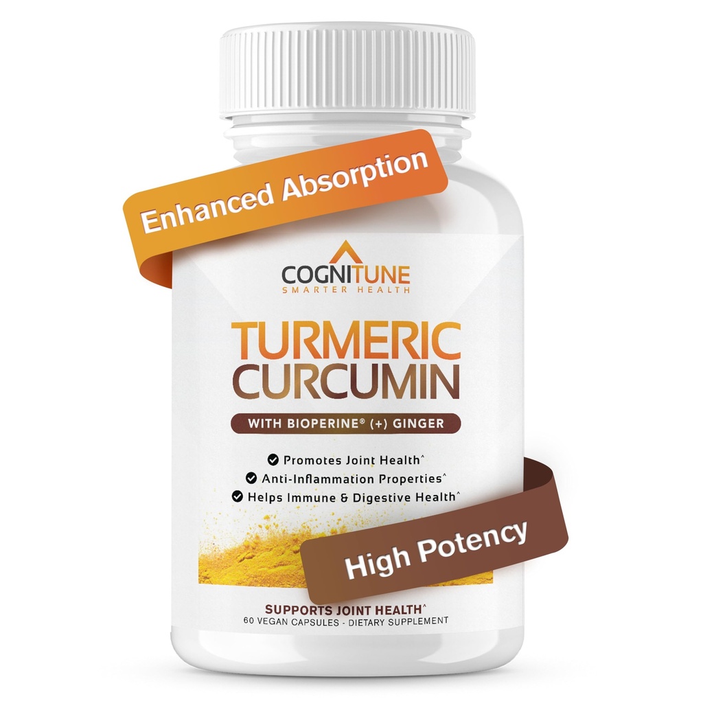 Βιολογικές κάψουλες Turmeric & Ginger - Κουρκουμίνη Turmeric με Ginger & BioPerine, 95% Κουρκουμινοειδή - Joint, Digestion, Υποστήριξη Ανοσίας, Black Pepper Extract για αυξημένη απορρόφηση