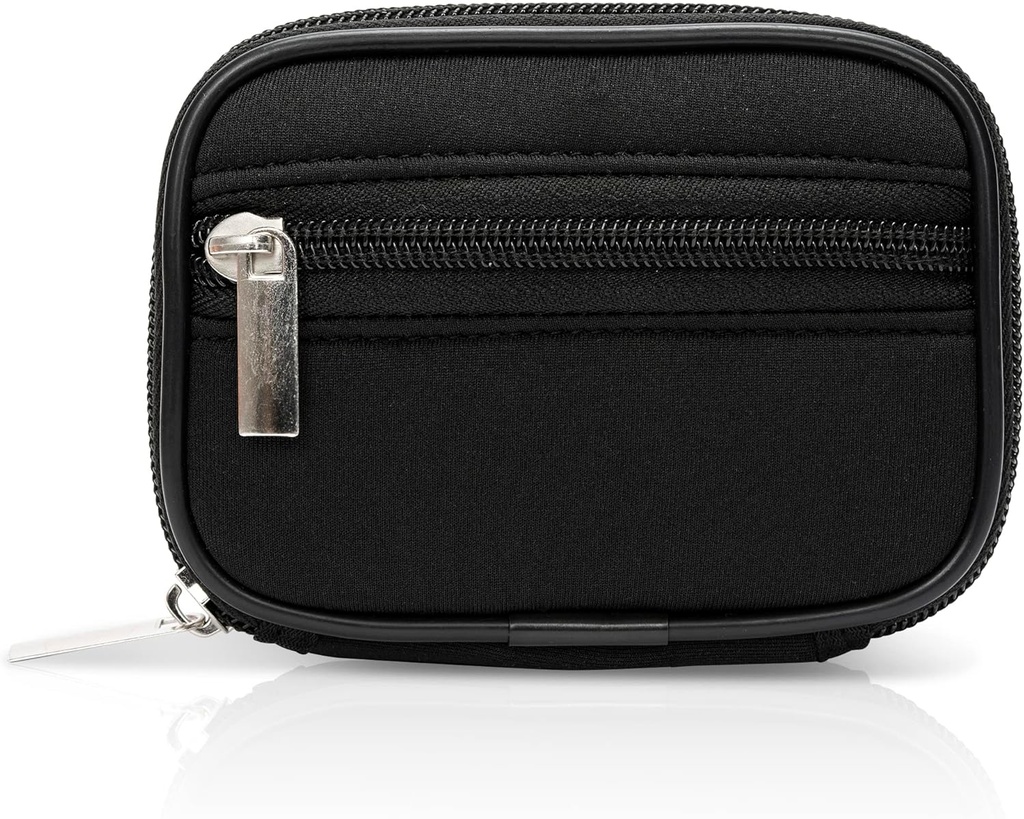 Made Easy Kit Pill Case - Medicine Organizer Box with Removable Seven-Day Vitamin & Supplement – Compact Travel Ready Dispenser in Pouch Holder with Zippered Pocket (Black)