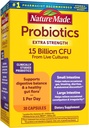 Nature Made Probiotics for Digestive Health Extra Strength 15 Billion CFU from Live Cultures, Probiotics for Women and Men, 30 Probiotic Capsules, 30 Day Supply