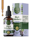 HERBAMAMA Black Elderberry Drops - Vegan Elderberry Liquid Extract for Immune Support - Μη ΓΤΟ, Αλκοόλ & Ζάχαρη Δωρεάν Συμπλήρωμα Ασυλίας, 21-Day Supply