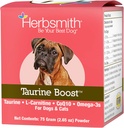 Herbsmith Taurine Boost - καρδιακή και καρδιακή υποστήριξη για σκύλους και γάτες - συμπλήρωμα ταυρίνης για το σκύλο και την καρδιά γάτας υγεία – με CoQ10, ταυρίνη και L-καρνιτίνη για σκύλους - 75g
