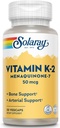 SOLARAY K2 MK7, Veg Cap (Btl-Plastic) 50mcg 