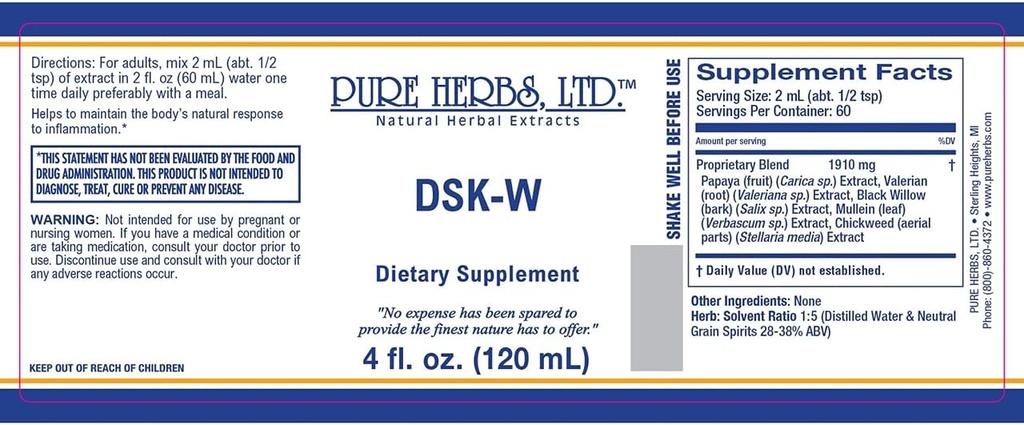 Pure Herbs, Ltd. DSK-W (4 oz.)