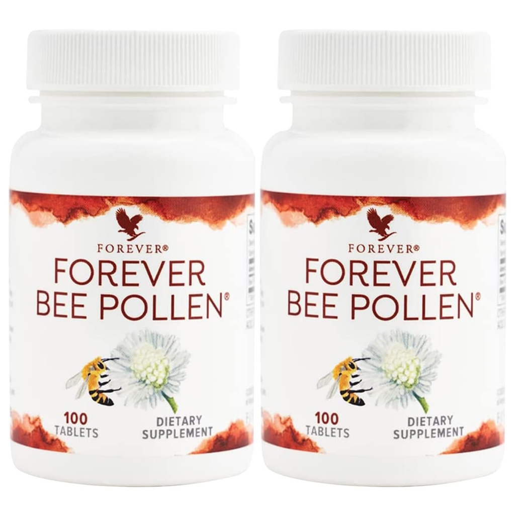 Forever Living - Μέλισσα Γύρη - Ενέργεια και Διατροφή με Βιοενεργές Ενώσεις - Χορτοφαγικά και Χωρίς Γλουτένη - 100 δισκία (πακέτο των 2)