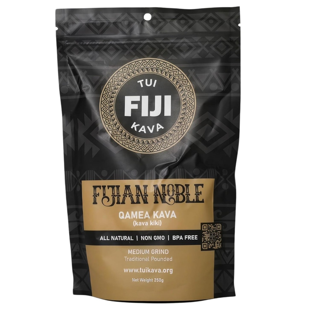 TUI KAVA ΠΡΙΜΟΔΟΤΗΣΗ ΒΕΛΤΙΩΣΗ ΚΑΒΑ - TRADITIONAL Fijian Noble Pounded Medium Grind 250g (8.8oz) - TRIAL SIZE 