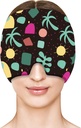 ZNÖCUETÖD Ημικρανία ανακούφιση Cap Ice Head Ice Pack Wrap Μάσκα προσώπου, Πονοκέφαλος ανακούφιση καπέλο & ημικρανία Ψυχρό καπελάκι Συμπίεση θεραπεία για Puffy Eyes, Tension, Sinus & Stress Relief (L, Black)
