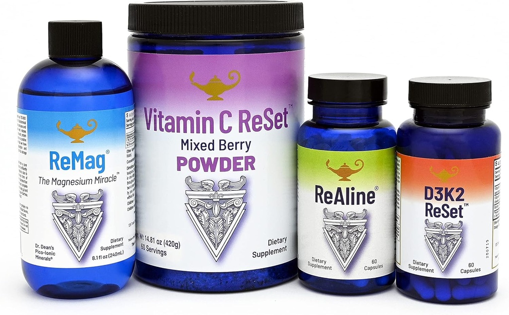 RnA ReSet - The Longevity Bundle - ReMag Μαγνήσιο, Βιταμίνη C, Βιταμίνη D, ReAline Vitamin B Complex