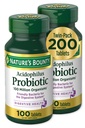 Προβιοτικό Nature's Bounty Acidophilus, Daily Probiotic Supplement, Digestive Health, 200 δισκία, Twin Pack