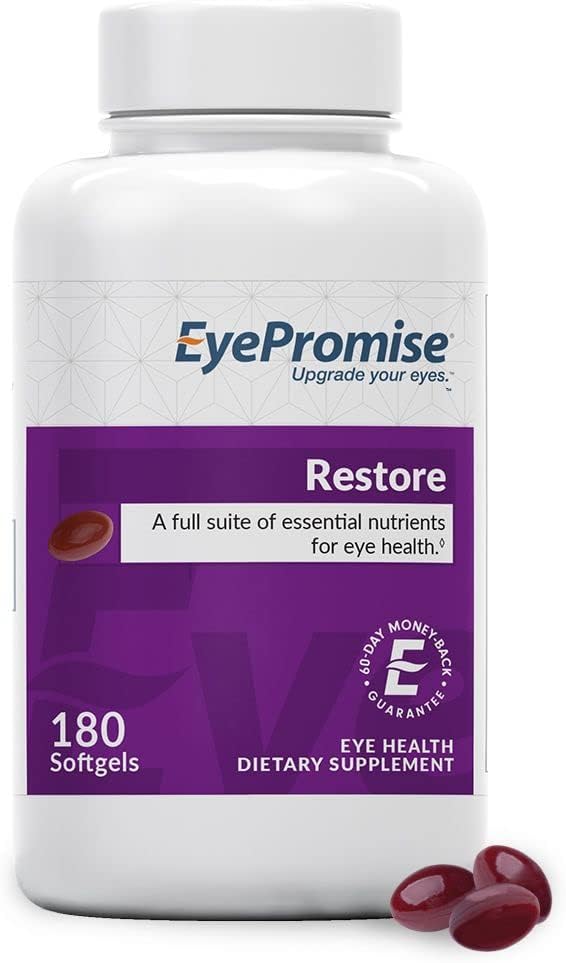 EyePromise Restore Eye Health Supplement - 180 Softgels, 90-Day Supply - Omega 3 Supplement with Zeaxanthin, Lutein, Fish Oil, EPA, DHA & Βιταμίνες για την υγεία των ματιών