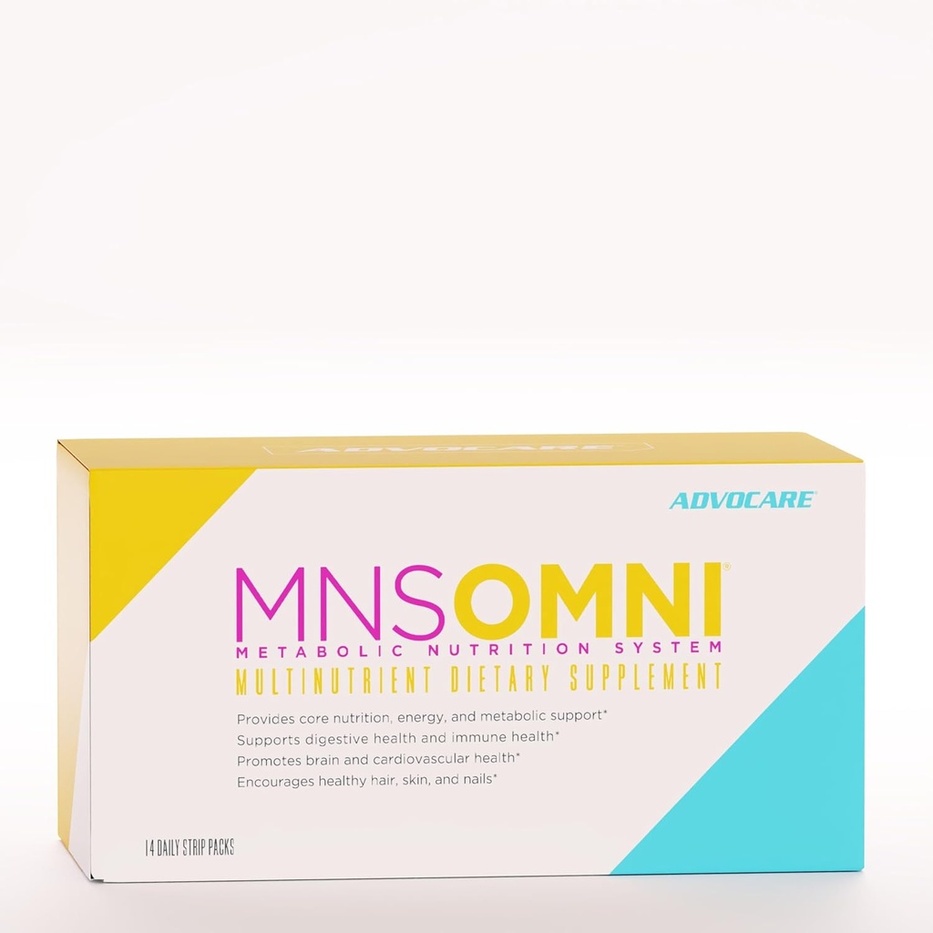 AdvoCare MNS Omni - Premium Dietary Supplement to Support Immune, Digestive & Cardiovascular Health* - Aids Healthy Hair, Nails & Skin* - Contains Vitamins & Probiotics - 14 Daily Strip Packs