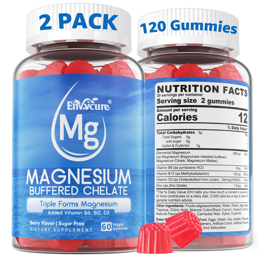 Μαγνήσιο Gummies - Τρίκλινο σύμπλοκο μαγνησίου, Μαγνήσιο Γλυκινικό Gummies 